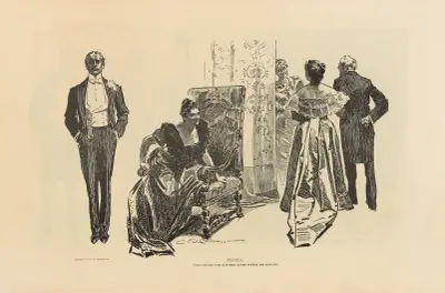 Puzzle. Find the girl who has been kissed within ten minutes av Charles Dana Gibson
