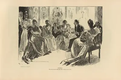 Puzzle. Finde die Frau des Mannes, der die Geschichte erzählt von Charles Dana Gibson