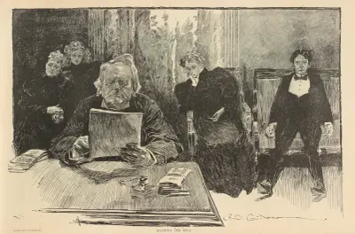 Läser testamentet av Charles Dana Gibson