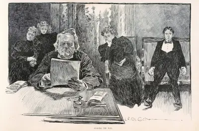Läser testamentet av Charles Dana Gibson