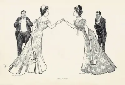 Rivaliserande skönheter av Charles Dana Gibson