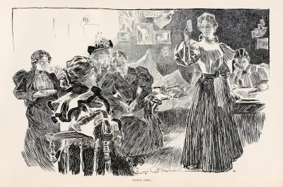 Skolflickor av Charles Dana Gibson
