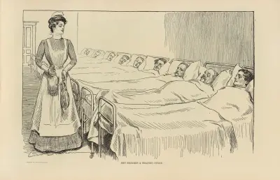 Hon utbildar sig till sjuksköterska av Charles Dana Gibson