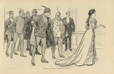 She goes to the fancy dress ball as ‘Juliet’ av Charles Dana Gibson