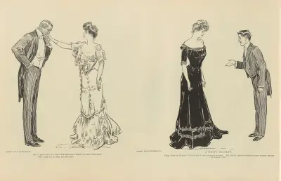 Sie; „Ich weiß, dass du schon vorher mit einem anderen Mädchen geliebt haben musst.“ von Charles Dana Gibson