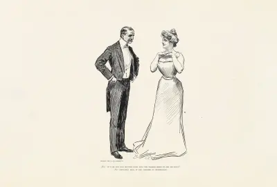 She; If i let you kiss me this once, will you promise never to ask me again av Charles Dana Gibson