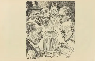 Einige Ticker-Gesichter von Charles Dana Gibson