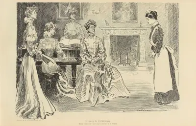 Studier i uttryck. Bridget meddelar att hon ska gifta sig av Charles Dana Gibson