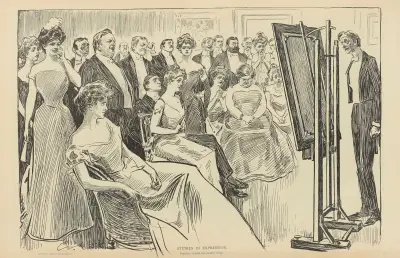 Studier i uttryck, Daubson visar sitt senaste verk av Charles Dana Gibson