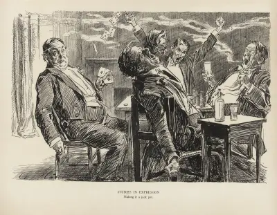 Studies in expression – making it a jackpot av Charles Dana Gibson
