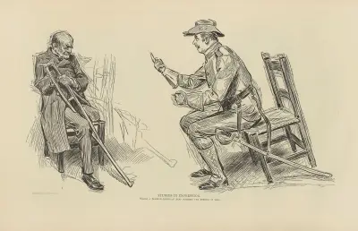 Studier i uttryck, medan en spansk-amerikansk hjälte beskriver krigets fasor av Charles Dana Gibson