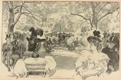 Söndagsmorgon nära Stanhope Gate av Charles Dana Gibson
