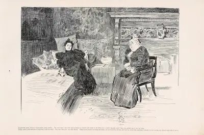 Sympathetic plain friend to inconsolable widow…. av Charles Dana Gibson