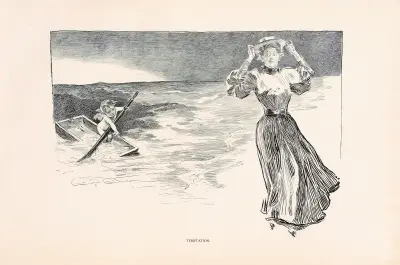 Versuchung, 1896 von Charles Dana Gibson