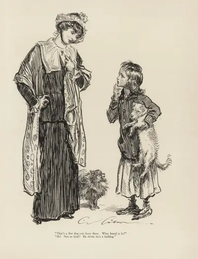 ‘Thats a fine dog you have there.’ av Charles Dana Gibson