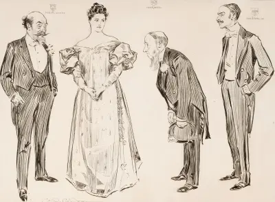 Amerikanen utomlands; några drag av äktenskapsmarknaden av Charles Dana Gibson
