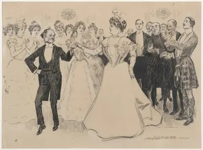 The education of Mr. Pipp. XXXIV, on the occasion of Mr. Pipp’s birthday, a ball is given at Caroney Castle, Charles Dana Gibson