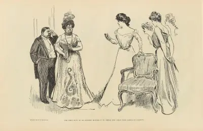 Die erste Pflicht einer wohlhabenden Mutter ist es, ihr Kind vor ehrgeizigen Frauen zu schützen von Charles Dana Gibson