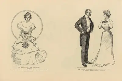 Das Mädchen und die Mistel, 1893 von Charles Dana Gibson