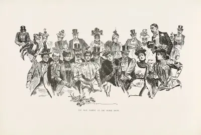 The real exhibit at the horse show av Charles Dana Gibson