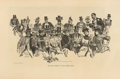 The real exhibit at the horse show av Charles Dana Gibson