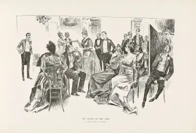 Salongerna i New York – hos Mrs Howard van Topping av Charles Dana Gibson