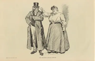 Der Tragödiendichter und seine Vermieterin von Charles Dana Gibson