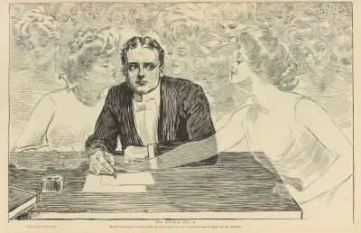 Det svagare könet.—X av Charles Dana Gibson