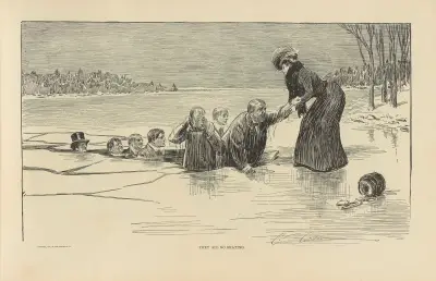 They all go skating av Charles Dana Gibson