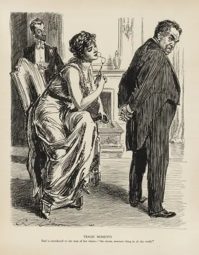Tragiska ögonblick – Pappa får träffa mannen hon har valt av Charles Dana Gibson