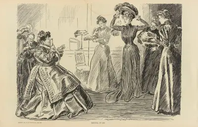 Trying it on av Charles Dana Gibson