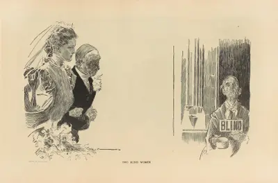 Zwei blinde Frauen, 1893 von Charles Dana Gibson
