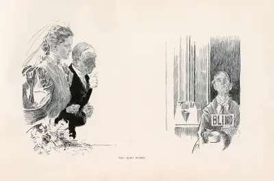 Zwei blinde Frauen, 1896 von Charles Dana Gibson