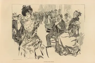 Väntar på borden av Charles Dana Gibson