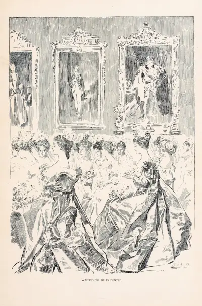 Warten auf die Vorstellung, 1896 von Charles Dana Gibson