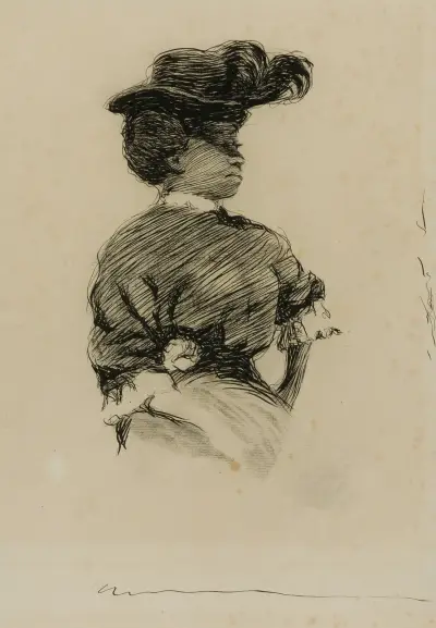 Välklädd kvinna av Charles Dana Gibson