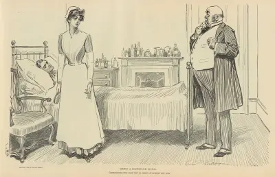 When a bachelor is ill av Charles Dana Gibson