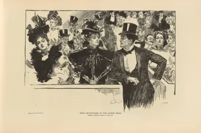 Wild enthusiasm at the horse show, Charles Dana Gibson