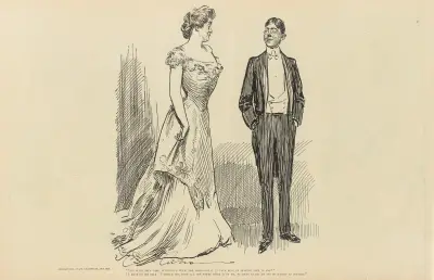 ‘You have been very successful with the girls—what is your rule in making love to one’. av Charles Dana Gibson