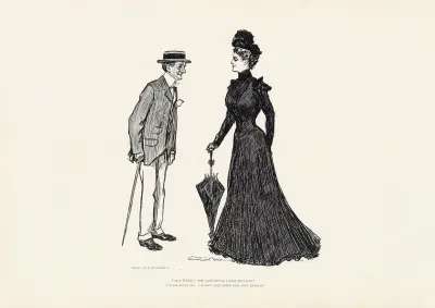 Ung änka; Hur länge ska jag bära sorg? av Charles Dana Gibson