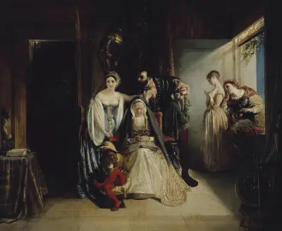 Francis The First And Diane Of Poitiers av Daniel Maclise