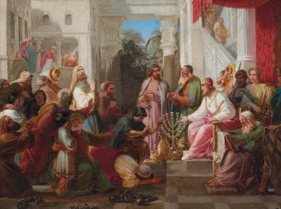 A merciful king av Moritz Daniel Oppenheim