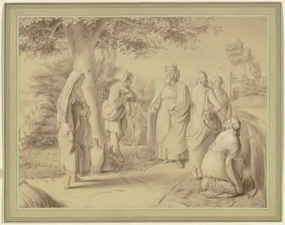 Boas and Ruth av Moritz Daniel Oppenheim