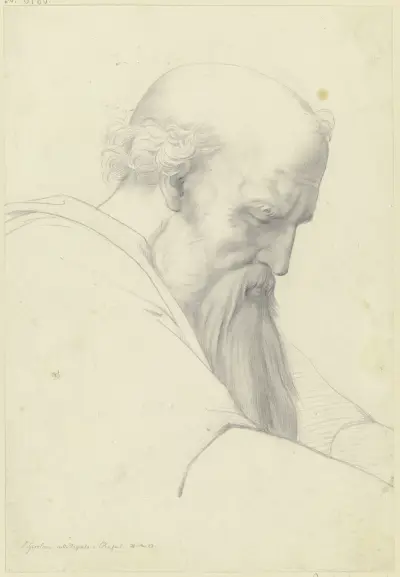 Der Heilige Hieronymus aus Raffaels Disputa av Moritz Daniel Oppenheim