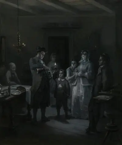 The Conclusion of the Sabbath (Sabbath-Ausgang) av Moritz Daniel Oppenheim