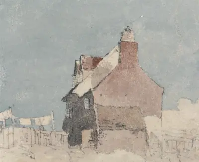 Stugan vid Northfleet, Kent av David Cox