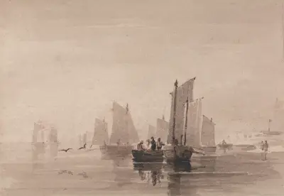 Fischen vor Hastings von David Cox