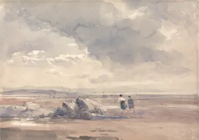 On Lancaster Sands, Low Tide av David Cox