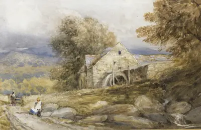 Overshot Mill, North Wales av David Cox