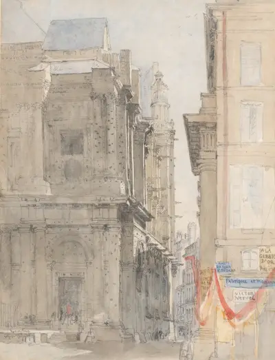 St. Eustache, Paris av David Cox